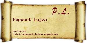 Peppert Lujza névjegykártya